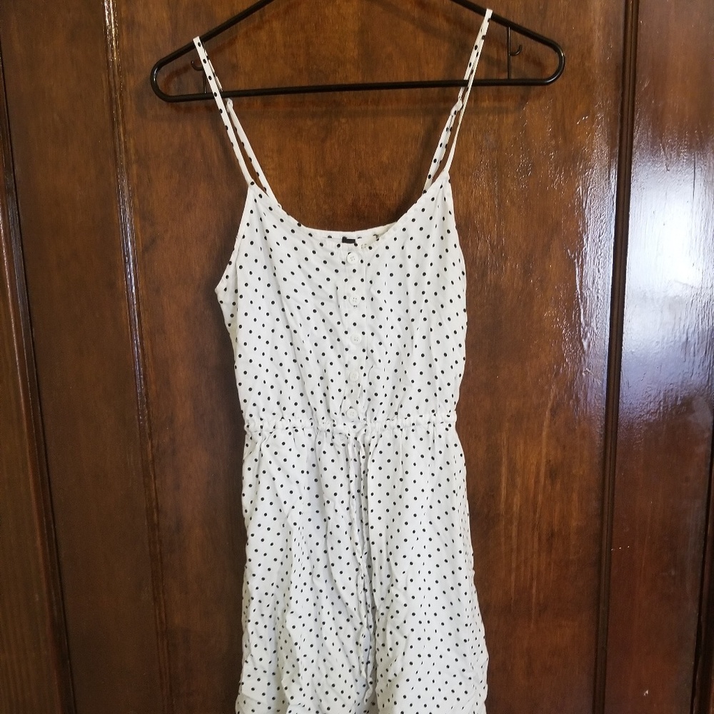 Black and white polka dot dress